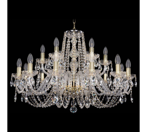 Подвесная люстра Bohemia Ivele Crystal 1402/12+6/300 G