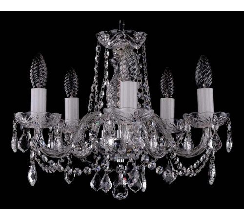 Подвесная люстра Bohemia Ivele Crystal 1402/5/141 Ni Leafs Tube Подвесная люстра Bohemia Ivele Crystal 1402/5/141 Ni Leafs Tube
