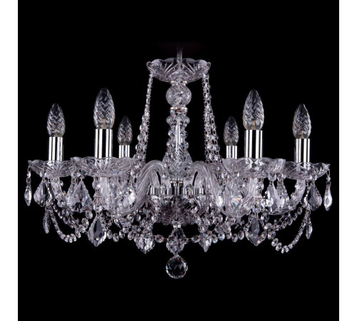 Подвесная люстра Bohemia Ivele Crystal 1402/6/195 Ni Leafs