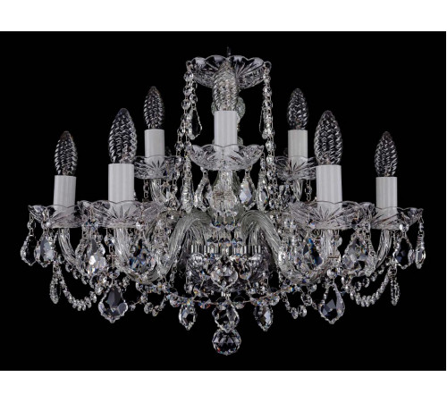 Подвесная люстра Bohemia Ivele Crystal 1402/6+3/195 Ni Leafs Подвесная люстра Bohemia Ivele Crystal 1402/6+3/195 Ni Leafs
