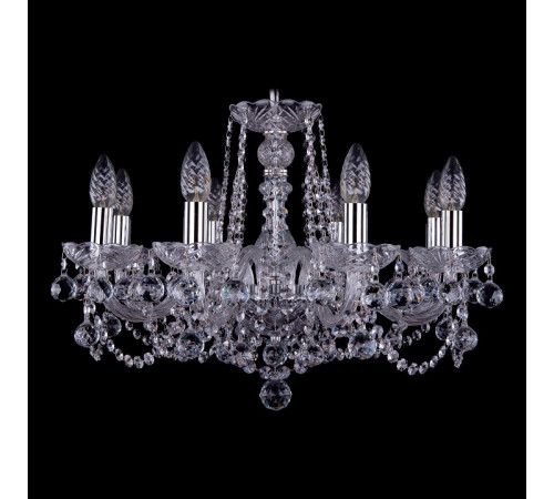 Подвесная люстра Bohemia Ivele Crystal 1402/8/195 Ni Balls Tube Подвесная люстра Bohemia Ivele Crystal 1402/8/195 Ni Balls Tube