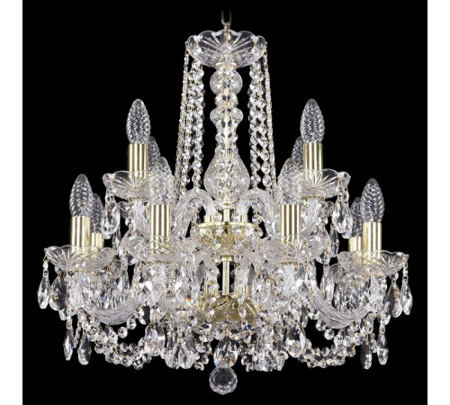 Подвесная люстра Bohemia Ivele Crystal 1402/8+4/160/2d G