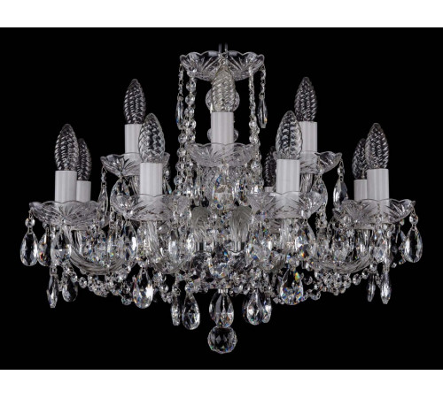 Подвесная люстра Bohemia Ivele Crystal 1402/8+4/195/h-60 Ni