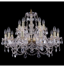 Подвесная люстра Bohemia Ivele Crystal 1411/10+5/240 G Leafs