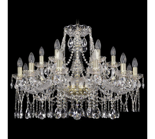 Подвесная люстра Bohemia Ivele Crystal 1413/12+6/300 G R777