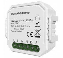 Одноканальное Wi-Fi реле-диммер Denkirs Relay RL1003-DM/1