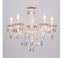 Подвесная люстра Eurosvet 3281/5 белый с золотом/тонированный хрусталь Strotskis