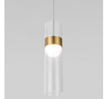 Подвесной светильник Eurosvet Lumen 50244/1 LED латунь/прозрачный a061286