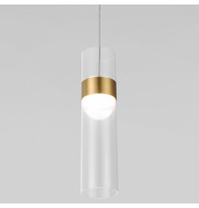 Подвесной светильник Eurosvet Lumen 50244/1 LED латунь/прозрачный a061286