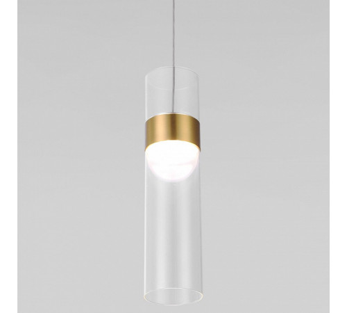 Подвесной светильник Eurosvet Lumen 50244/1 LED латунь/прозрачный a061286 Подвесной светильник Eurosvet Lumen 50244/1 LED латунь/прозрачный a061286