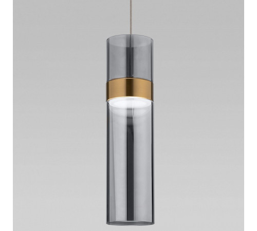 Подвесной светильник Eurosvet Lumen 50244/1 LED латунь/дымчатый a061287 Подвесной светильник Eurosvet Lumen 50244/1 LED латунь/дымчатый a061287