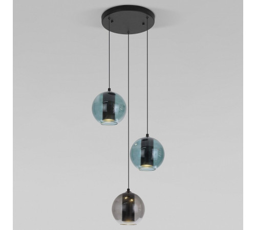Подвесной светильник Eurosvet Cobble 50258/3 LED дымчатый/бирюзовый a064555