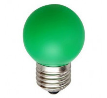 Лампа светодиодная Feron E27 1W Зеленый Шар Матовая LB-37 25117