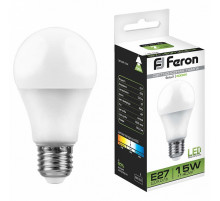 Лампа светодиодная Feron E27 15W 4000K Шар Матовая LB-94 25629