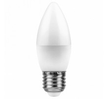 Лампа светодиодная Feron E27 7W 2700K Свеча Матовая LB-97 25758