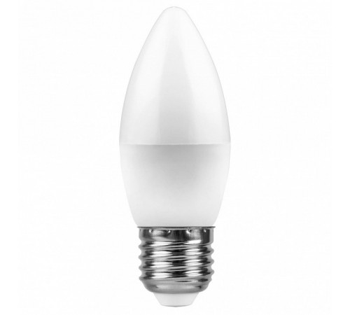 Лампа светодиодная Feron E27 7W 2700K Свеча Матовая LB-97 25758