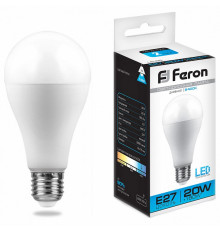 Лампа светодиодная Feron E27 20W 6400K Шар Матовая LB-98 25789