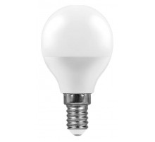 Лампа светодиодная Feron E14 9W 2700K Шар Матовая LB-550 25801