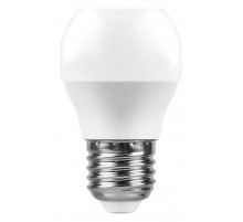 Лампа светодиодная Feron E27 9W 2700К Шар Матовая LB-550 25804