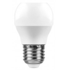 Лампа светодиодная Feron E27 9W 2700К Шар Матовая LB-550 25804