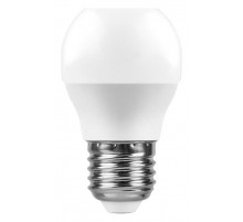 Лампа светодиодная Feron E27 9W 6400K Шар Матовая LB-550 25806