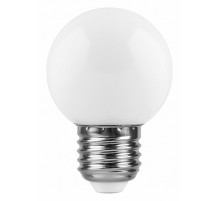 Лампа светодиодная Feron E27 1W 2700K Шар Матовая LB-37 25878