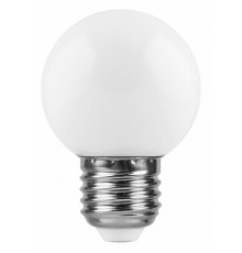Лампа светодиодная Feron E27 1W 2700K Шар Матовая LB-37 25878