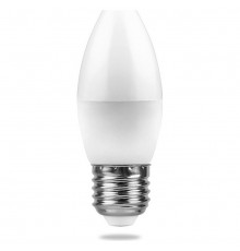 Лампа светодиодная Feron E27 7W 6400K Свеча Матовая LB-97 25883