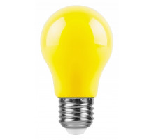 Лампа светодиодная Feron E27 3W желтый Шар Матовая LB-375 25921