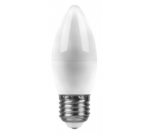 Лампа светодиодная Feron E27 9W 2700K Свеча Матовая LB-570 25936