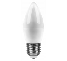 Лампа светодиодная Feron E27 9W 6400K Свеча Матовая LB-570 25938