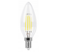 Лампа светодиодная филаментная Feron E14 11W 2700K Свеча Прозрачная LB-713 38006