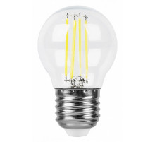 Лампа светодиодная филаментная Feron E27 11W 2700K Шар Прозрачная LB-511 38015