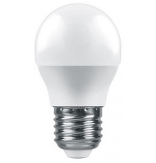 Лампа светодиодная Feron E27 7,5W 2700K шар матовый LB-1407 38074