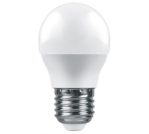 Лампа светодиодная Feron E27 7,5W 2700K шар матовый LB-1407 38074 Лампа светодиодная Feron E27 7,5W 2700K шар матовый LB-1407 38074