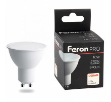 Лампа светодиодная Feron GU10 10W 2700K рефлекторная LB-1610 38161