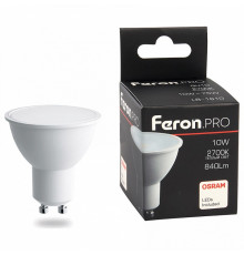 Лампа светодиодная Feron GU10 10W 2700K рефлекторная LB-1610 38161