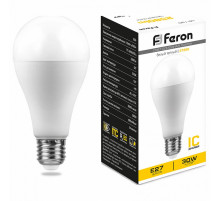 Лампа светодиодная Feron E27 30W 2700K груша матовая LB-130 38194