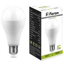 Лампа светодиодная Feron E27 30W 4000K груша матовая LB-130 38195