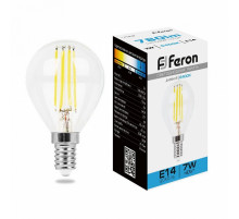 Лампа светодиодная Feron LB-52 Шарик E14 7W 6400K 38221