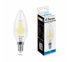 Лампа светодиодная Feron LB-66 Свеча E14 7W 6400K 38227