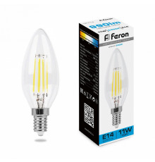 Лампа светодиодная Feron LB-713 Свеча E14 11W 6400K 38231