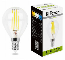 Лампа светодиодная Feron LB-515 Шарик E14 15W 4000K 38250