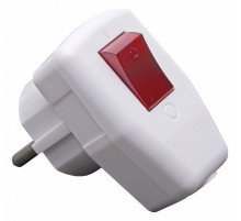 Вилка угловая с выключателем Stekker PPG16-43-202 39004