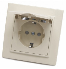 Розетка 1-местная с крышкой Stekker PST16-9012-02 с защитной шторкой 39238