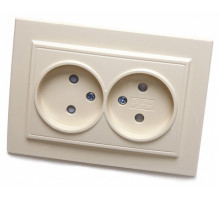 Розетка 2-местная Stekker PST10-9013-02 с защитной шторкой 39239