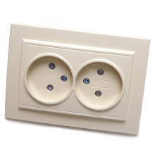 Розетка 2-местная Stekker PST10-9013-02 с защитной шторкой 39239
