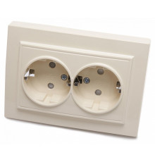 Розетка 2-местная Stekker PST16-9014-02 с защитной шторкой 39240