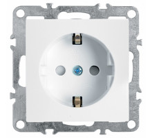 Розетка Stekker Эрна c/з 16A 250V с защитной шторкой белый PST16-9110-01 39317