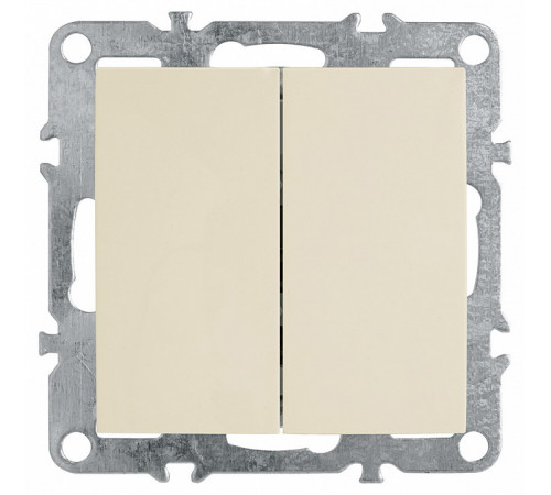Выключатель двухклавишный Stekker Эрна слоновая кость PSW10-9104-02 39323